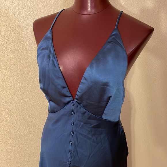 HELLO MOLLY SLEEK NIGHT MIDI DRESS BLUE MEDIUM - Picture 9 of 16